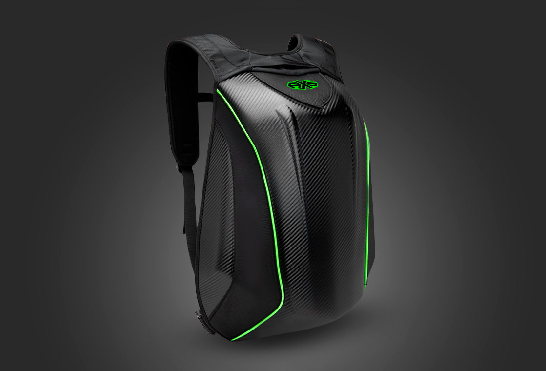 Mochila AXS perfil 3-4 derecho VERDE