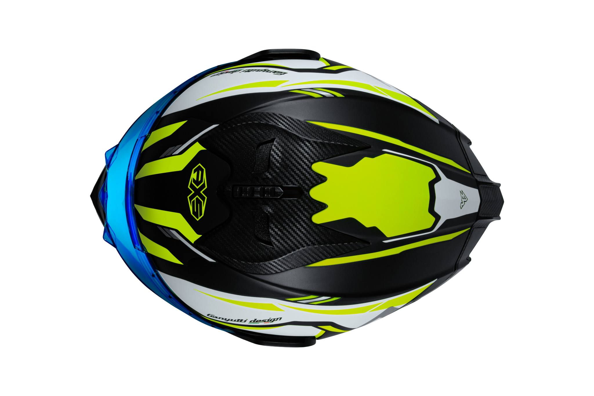 casco tekken blanco cenital-min